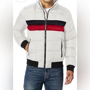 Tommy Hilfiger Men's Quilted Bomber Hoody Color Block